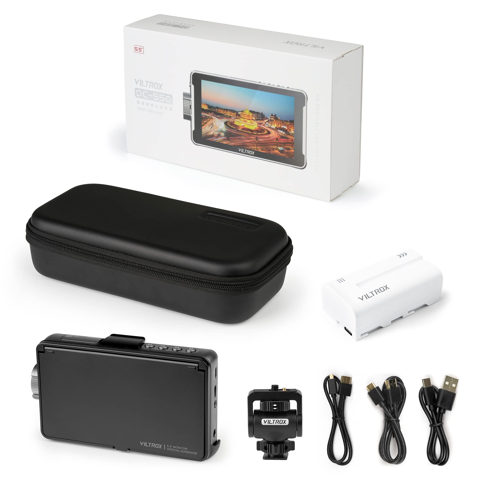 Viltrox 5.5 Inch 1200Nits 4Kp30 Hdmi Video Field Monitor, 10Bit Hdr Daylight Viewable 1920 X 1080 Portable Monitor Recorder, Hot