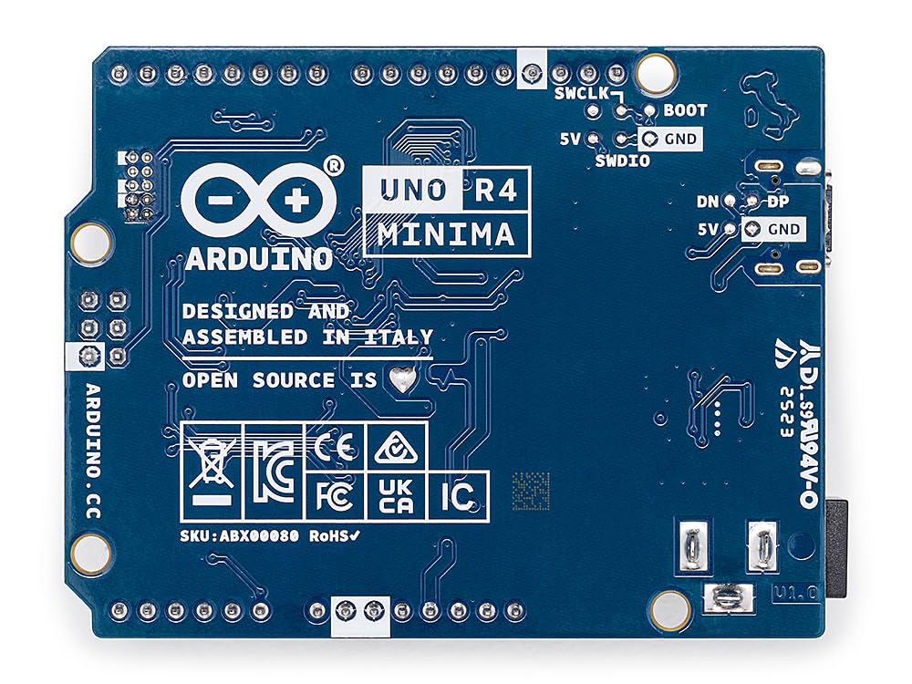 Arduino Uno R4 Minima [Abx00080]   Renesas Ra4M1   Usb C, Can, Dac (12 Bit), Op Amp, Swd Connector