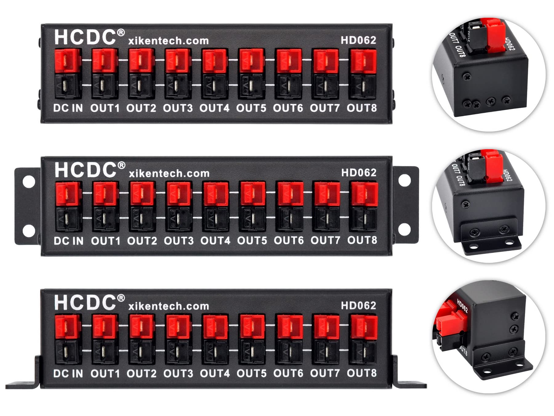 Hcdc Hd062 8 Output Dc Power Distribution Block Module For 15/30/45A Connects