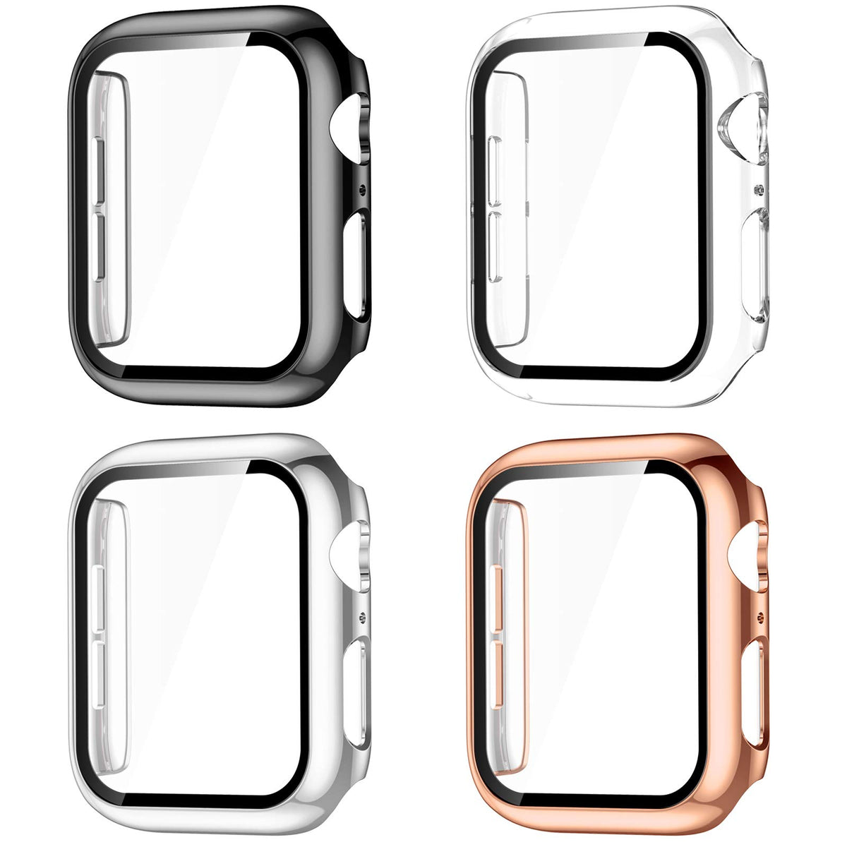 Geak Compatible With Apple Watch Case 38Mm, Apple Watch Screen Protector 38Mm, Full Coverage Hard Pc Bumper Protective Cover For
