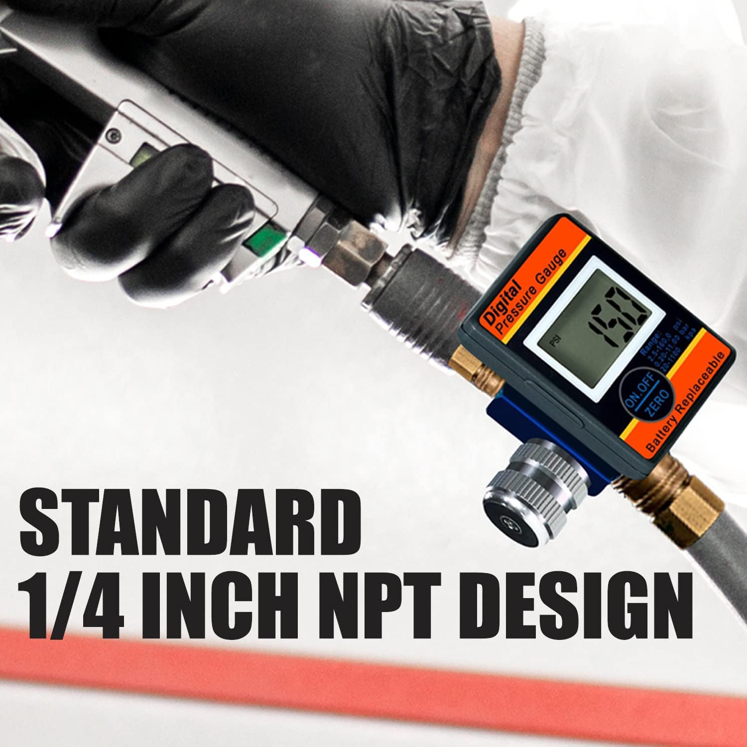 Le Lematec Air Compressor Regulator Valve With Digital Pressure Gauge, For Precise Control In Air/Pneumatic Tool, Spray Painting