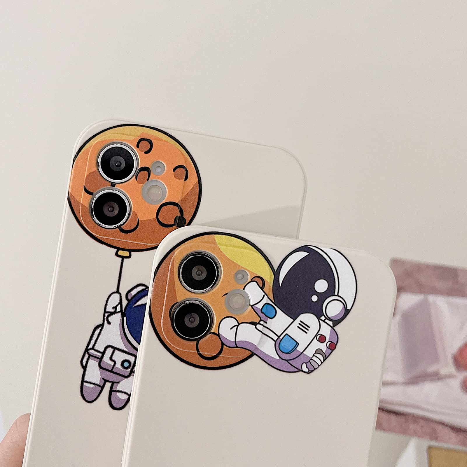 Yonds Queen iPhone 11 Case Cartoon Astronaut Moon Shockproof TPU Rubber Star Moon