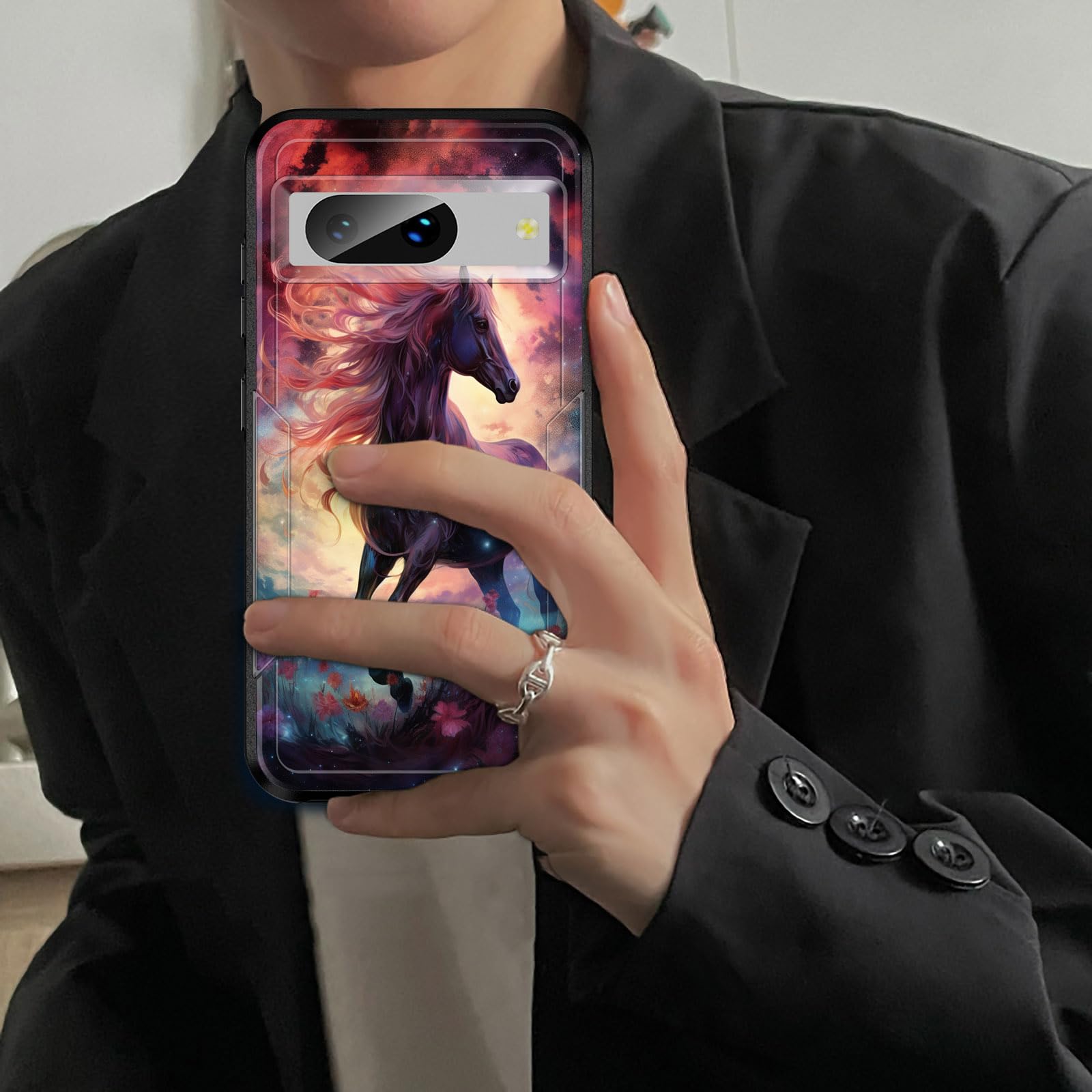 Jhyytujtyp For Pixel 8 Case,[Military Grade Drop Tested] Heavy-Duty Tough Rugged Shockproof Protective Case For Google Pixel 8 6