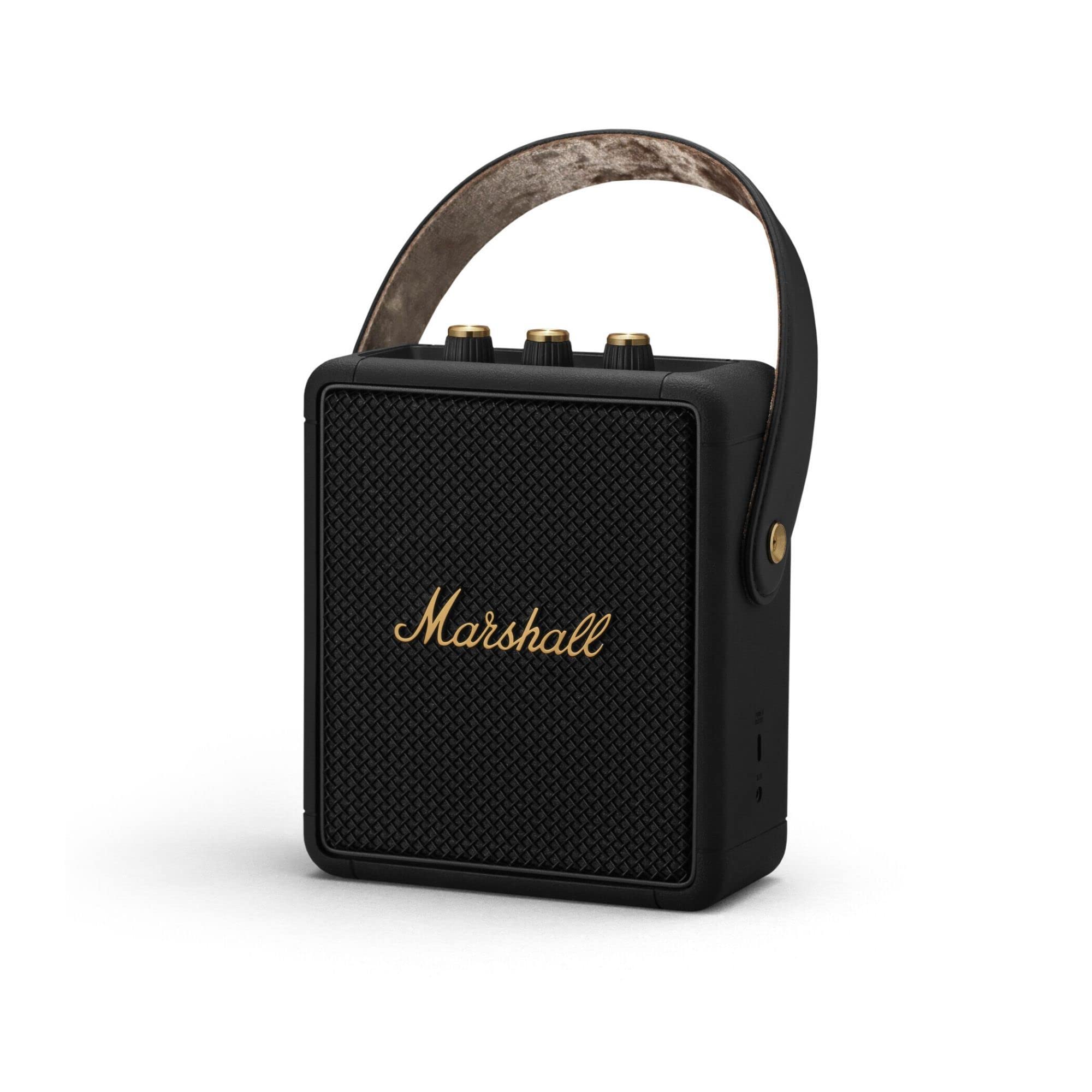 Marshall Stockwell Ii Portable Bluetooth Speaker, Black And Brass