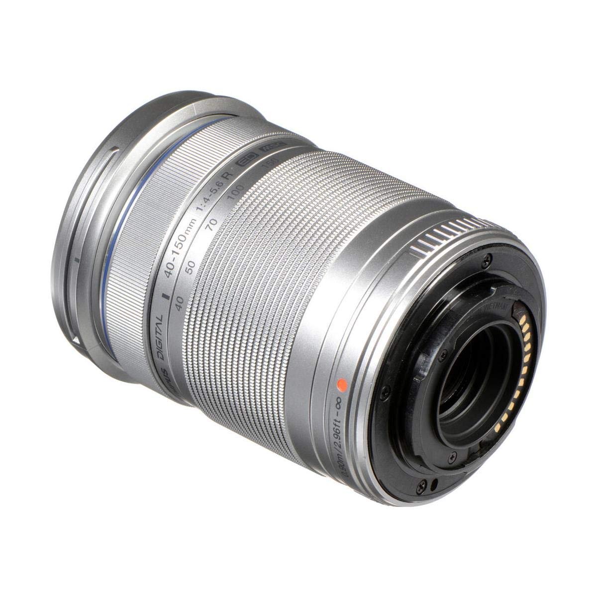 Om System Olympus M.Zuiko Digital 40 150Mm F4.0 5.6 R Silver For Micro Four Thirds System Camera, 3.75X Zoom Lens, Portable Desi