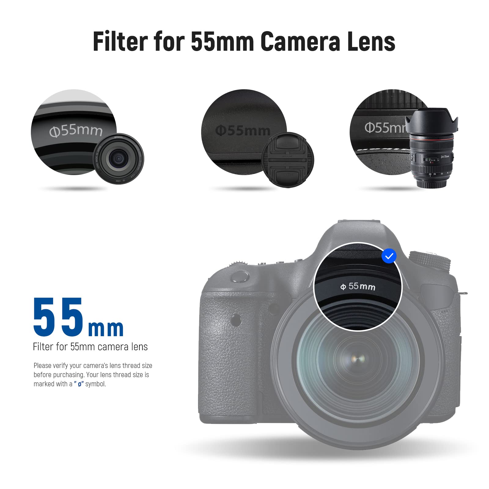 Neewer 55Mm Fixed Nd Filter Kit Nd1000 Nd64 Nd8 Nd4 Neutral Density Filter Set Double Sided 30 Layer Nano Coatings/Hd Optical Gl