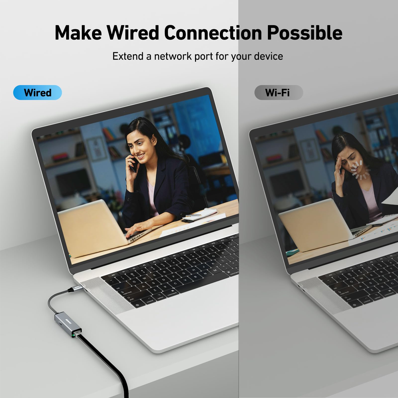 Benfei Usb C To Ethernet Gigabit Adapter With 100W Power Delivery, Thunderbolt 3/4 To Rj45 Ethernet Lan Network Adapter Compatib