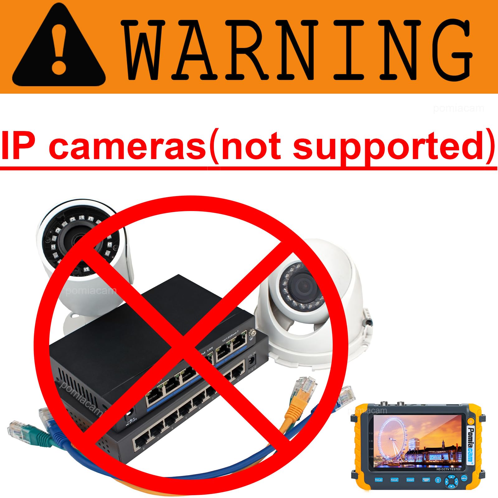 Ahd Cctv Monitor Camera Tester Iv8W 5 Inch 4 In 1 8Mp Ahd Tvi 8Mp Cvi Cvbs 1080P Coaxial Hd Video Testerr Support Rs485 Ptz Cont