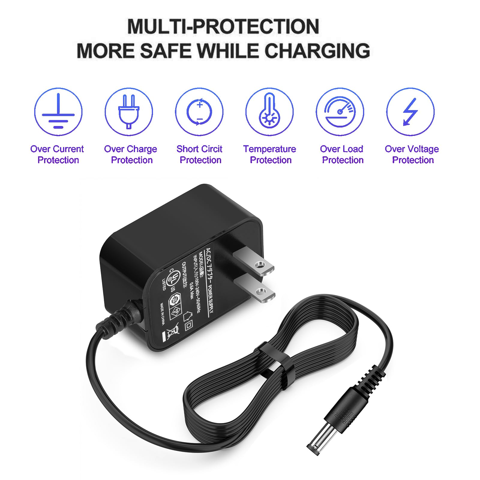 6.5V Power Adapter Replacement For Blackstar Fly 3 Power Cord Compatible With Blackstar Fly3 Psu1Fly Sw10 06501500 W Guitar Bass