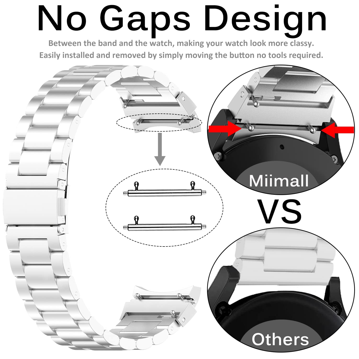 Miimall Compatible Samsung Galaxy Watch 5 Band 40Mm 44Mm/Watch 5 Pro 45Mm/Galaxy Watch 4 Band 40Mm 44Mm/Watch 4 Classic Band 42M