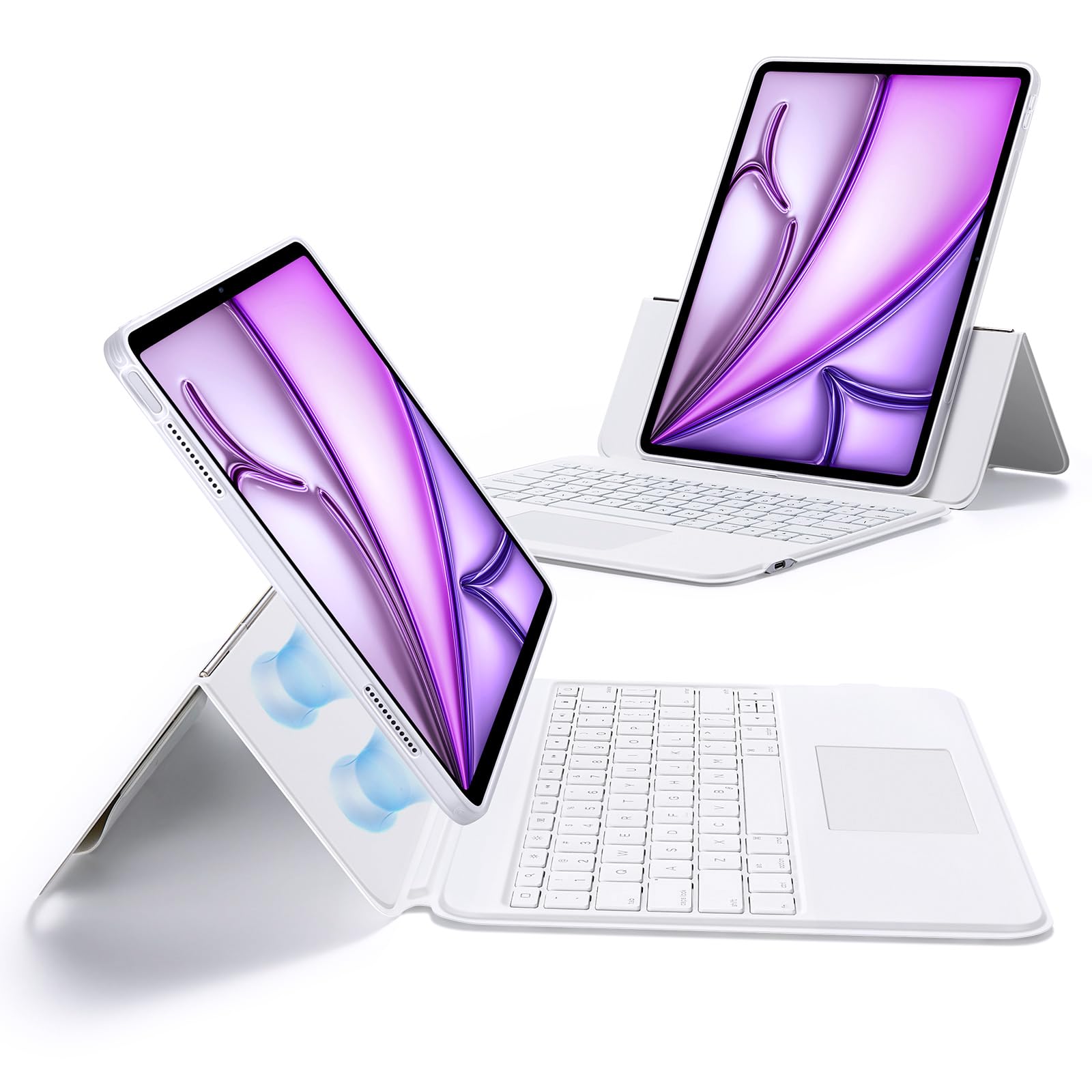 Esr Ascend For Ipad Air 13 Inch 2024, Keyboard Case With Trackpad, Magnetic Detachable Keyboard With Backlit Keys, Fully Adjusta