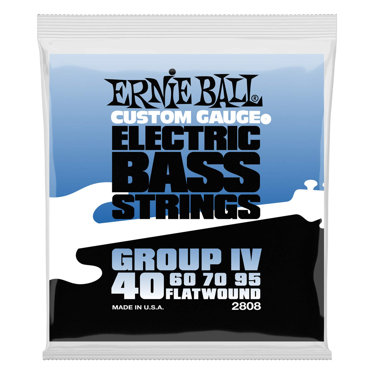 Ernie Ball Group Iv Flatwound Bass Guitar Strings, 40 95 Gauge (P02808)