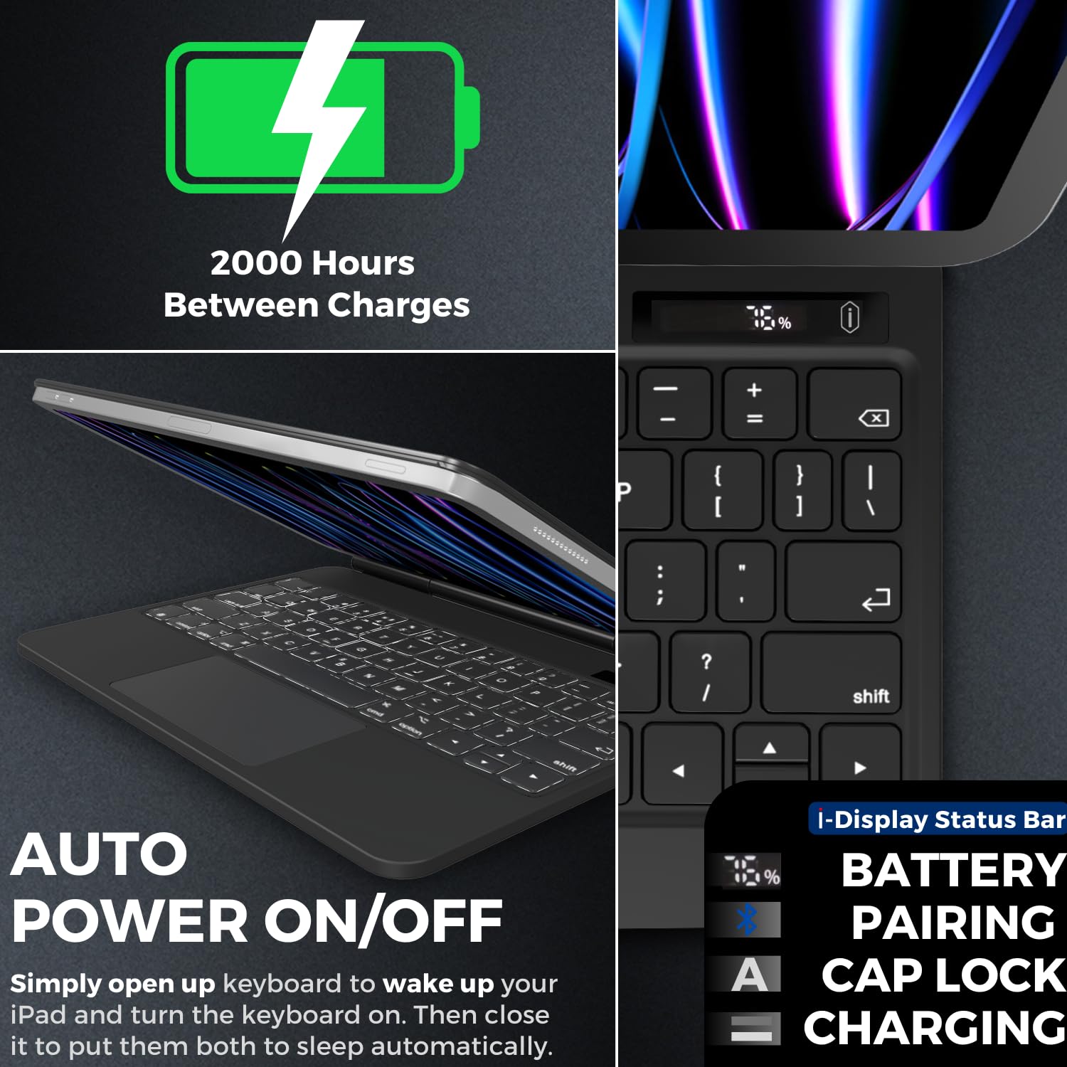 Ipad Air 13 Inch Keyboard: Ipad Air 13 Inch Case Keyboard   Ipad Pro 12.9 Case With Keyboard For 3/4/5/6Th Gen | Floating Cantil