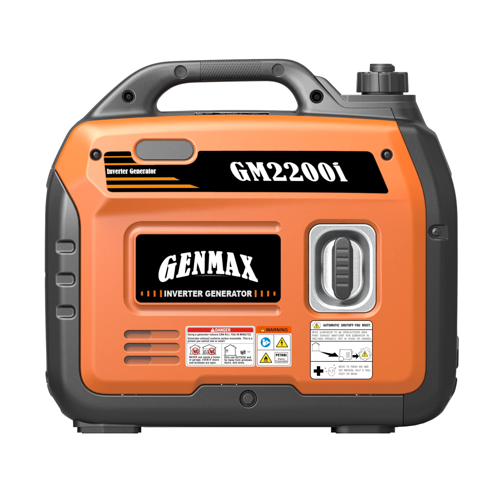 Genmax Portable Generator,2200W Ultra Quiet Gas Engine, Epa Compliant, Eco Mode Feature, Ultra Lightweight For Backup Home Use &