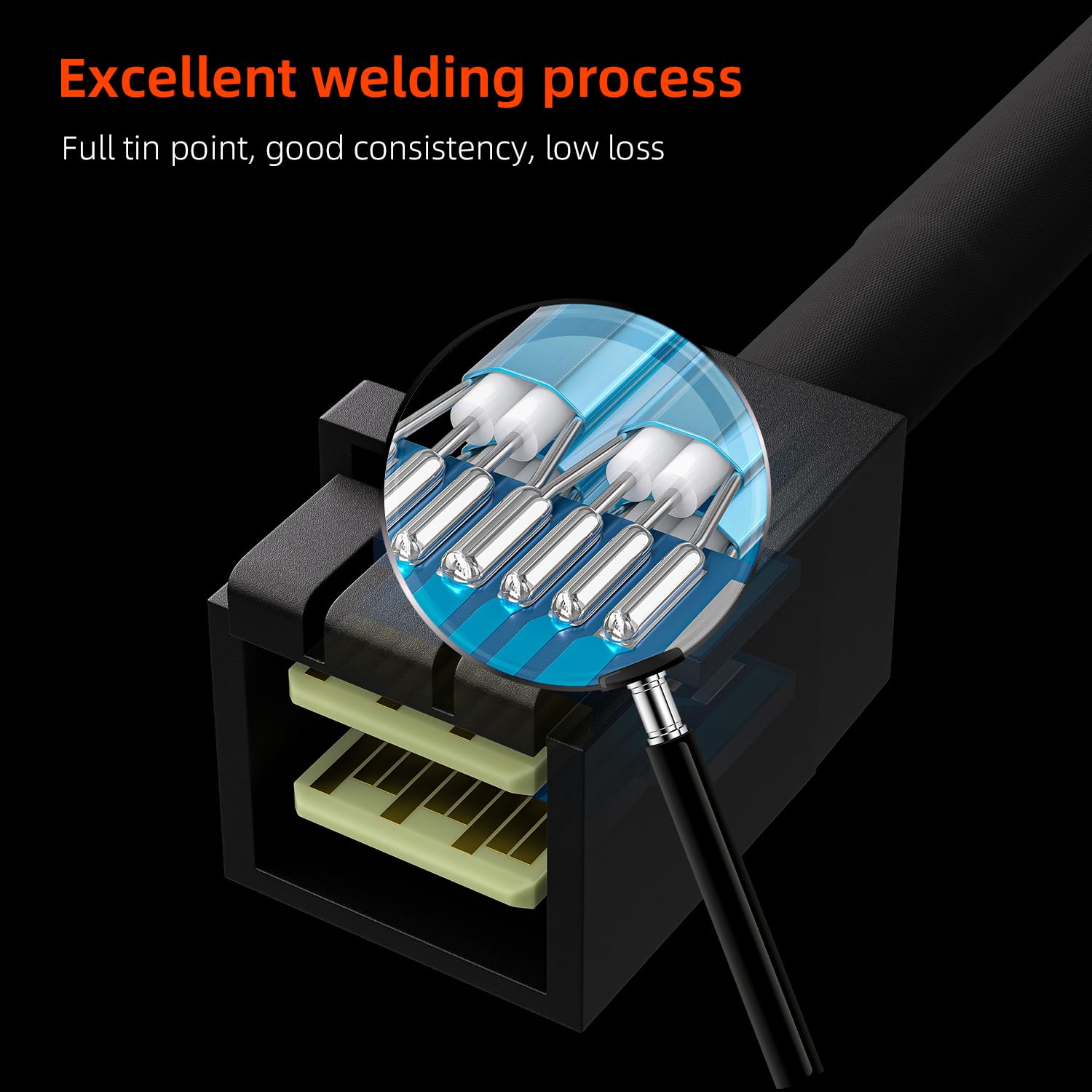 Oikwan Internal Mini Sas To Sata Cable, Sff 8643 To Sata Forward Breakout Compatible With Raid Controller Hard Drive (3.3Ft)