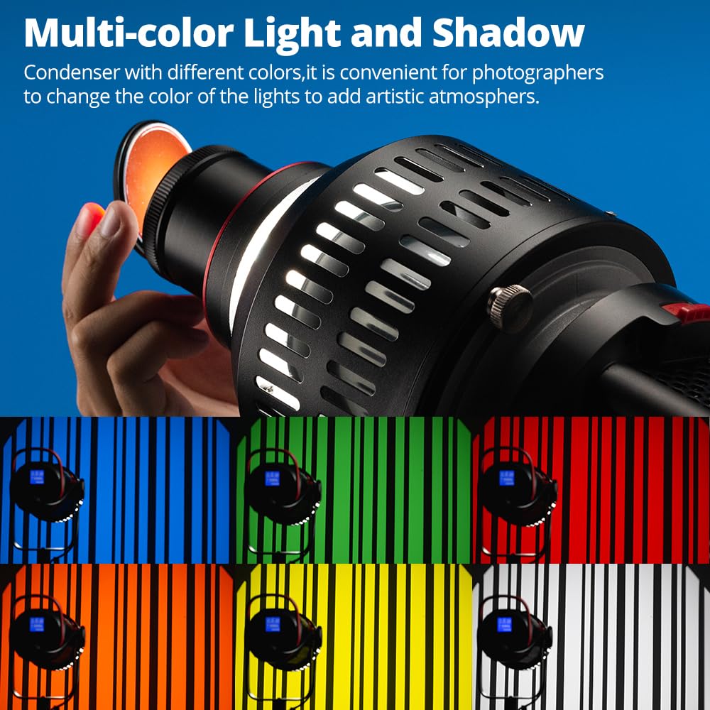 Ambitful Al 18 Pro Bowens Mount Conical Snoot Kit With 50Mm Lens,Video Artist Modelling Shape Light Studio Use For Led Video Lig