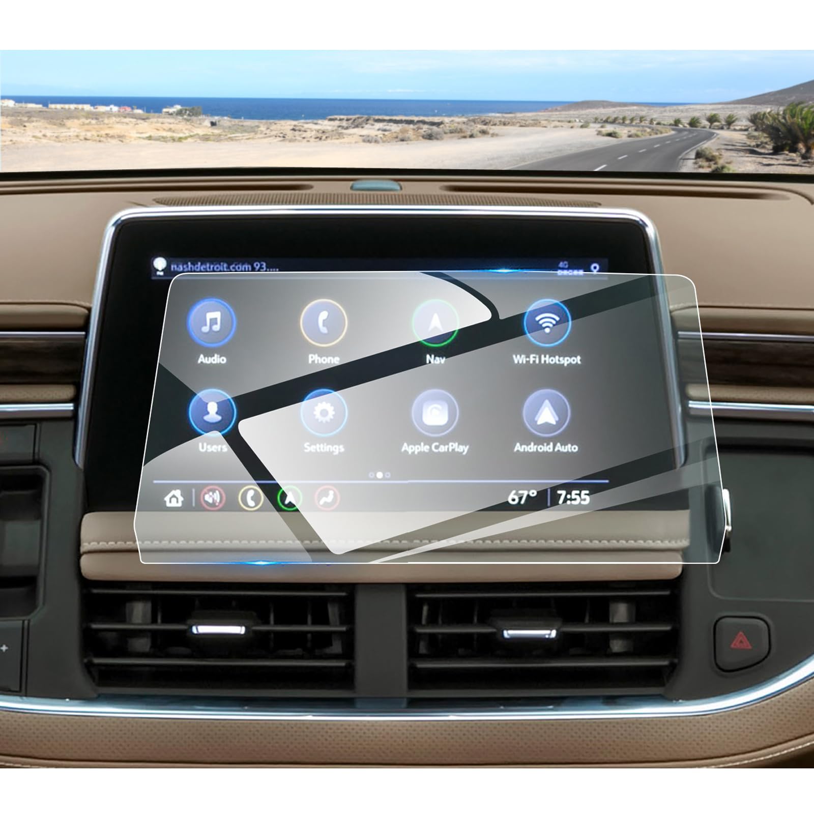 Coleya 2021 2022 2023 2024 Tahoe Screen Protector For Chevrolet Tahoe (Lt/Rst/Z71/Premier/High Country) 10.2 Inch Touch Screen,