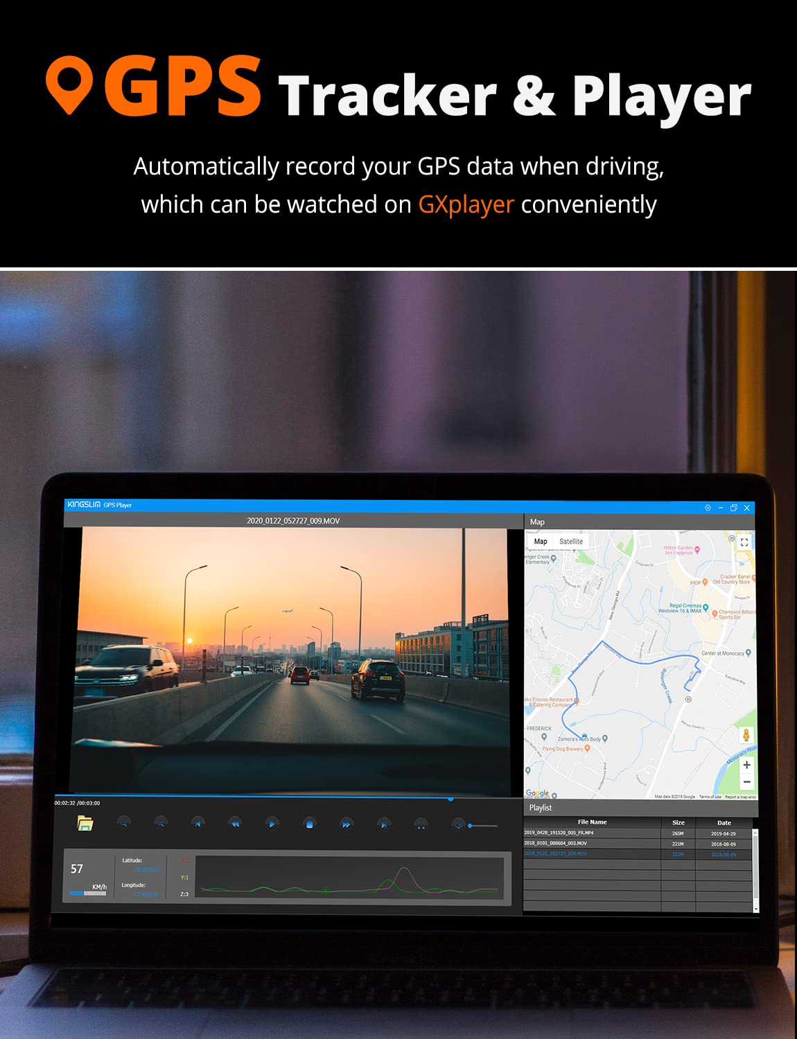 Kingslim D4 4K Dual Dash Cam With Built In Wifi Gps, Front 4K/2.5K Rear 1080P Dual Dash Camera For Cars, 3'' Ips Touchscreen 170
