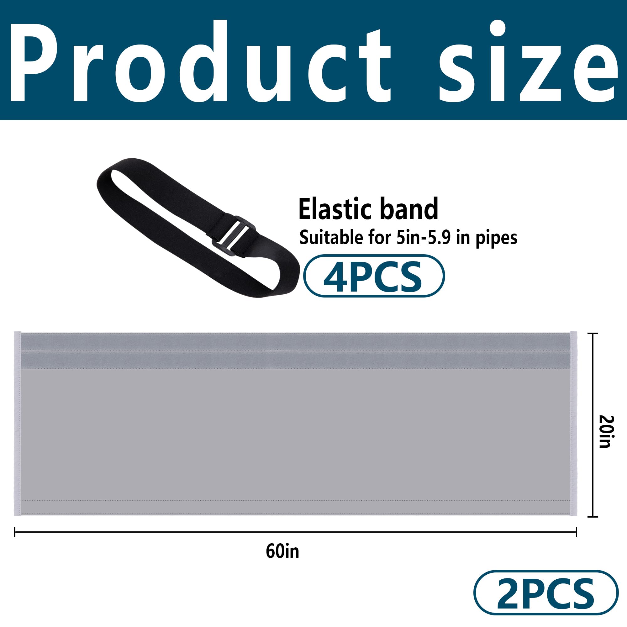 Air Conditioner Hose Cover Wrap   Ac Hose Duct Vent Cover Sleeve Insulated Cover For Portable Ac For 5'' & 5.9'' Diameter Exhaus