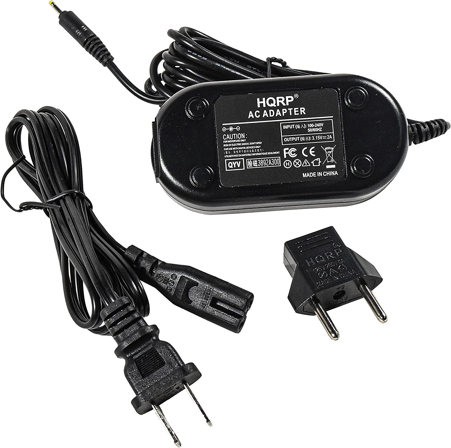 Hqrp Ac Adapter Compatible With Canon Ack 800 Powershot A200, Sx120, Sx130, A410, A420, A430, A460, A470, A490, A495, A500, A510, A520, A530, A540, A550, A560, A570 Is, A580, A590 Is Digital Camera