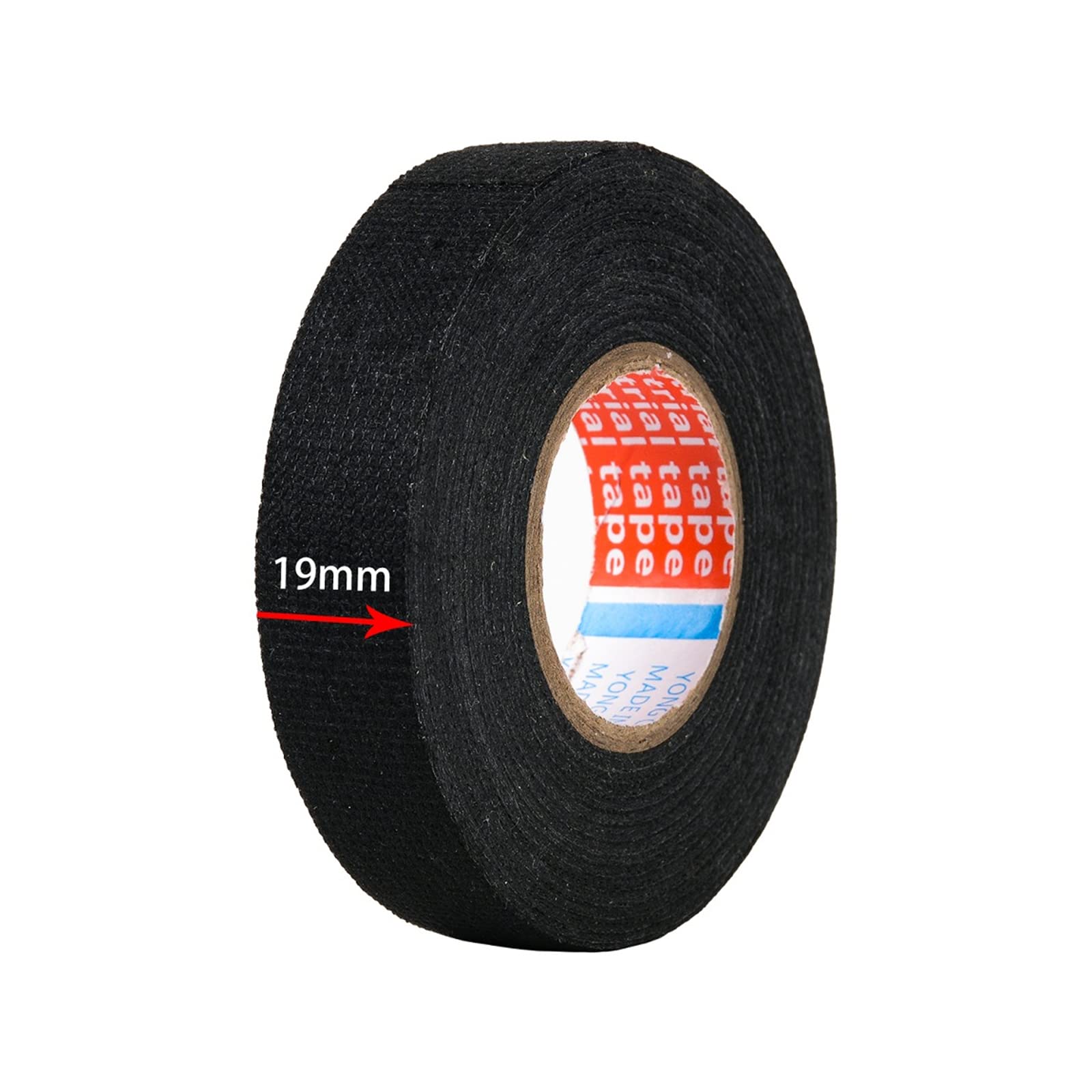 Qttech 2 Rolls Wire Harness Cloth Tape, Speaker Wiring Harness Cloth Tape, Black Adhesive Fabric Tape For Automobile Electrical