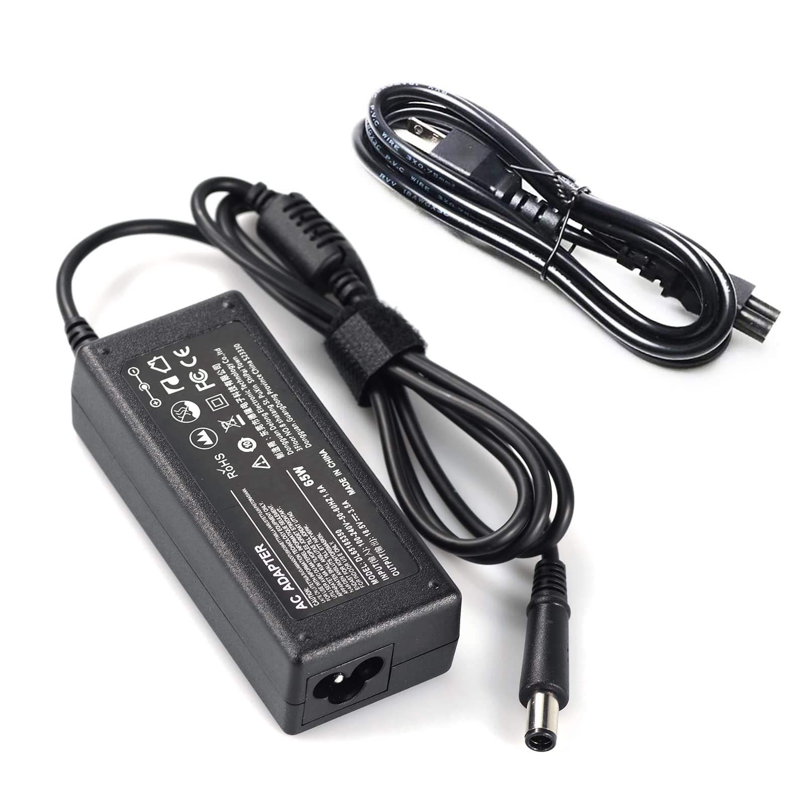 Laptop Charger For Hp Pavilion G6 G7 Dv6 Dv5 Dv4 G72 G71 G60 G61 G62 Dm4, Hp 2000, Elitebook 8440P 8460P 8460W, Probook 4320S 4420S 4430S, 4440S 4510S Notebook 65W 18.5V 3.5A Power Supply Cord