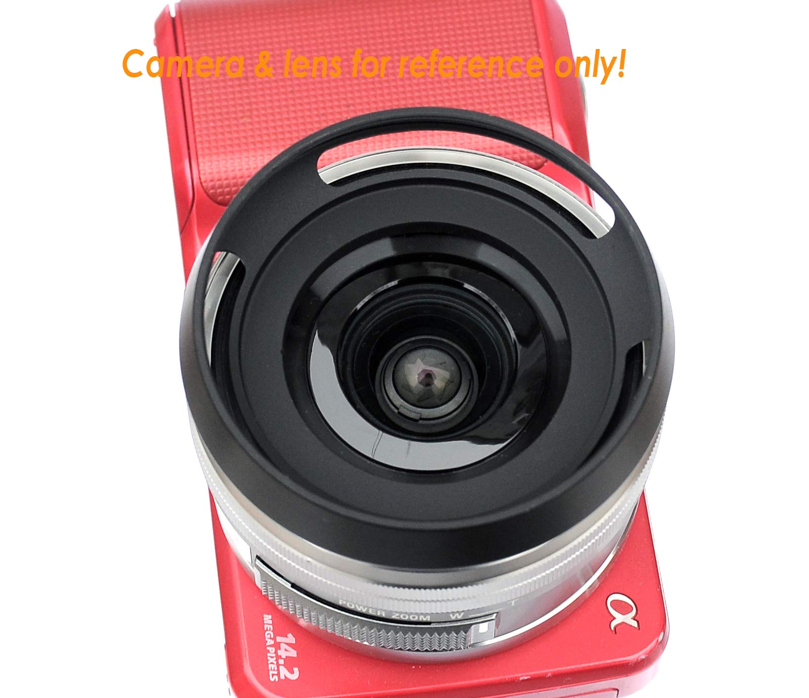 Fotasy 40.5Mm Slim Low Profile Designed Metal Curved Metal Screw In Lens Hood Shade For Leica Leitz Voigtlander Canon Fuji Nikon