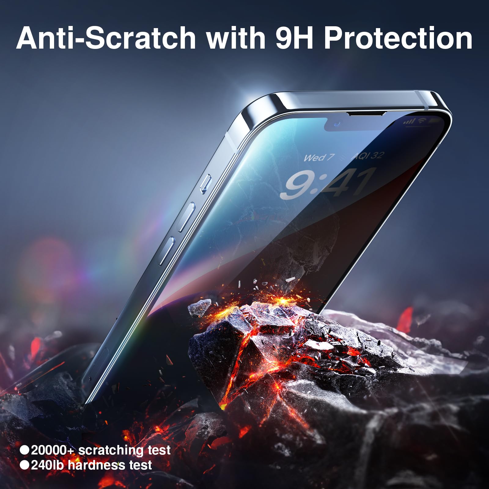 Smartdevil 2Pack For Iphone 13 Pro Max/14 Plus Screen Protector Privacy, 9H Top Shatterproof [Military Grade Protection ] Anti S