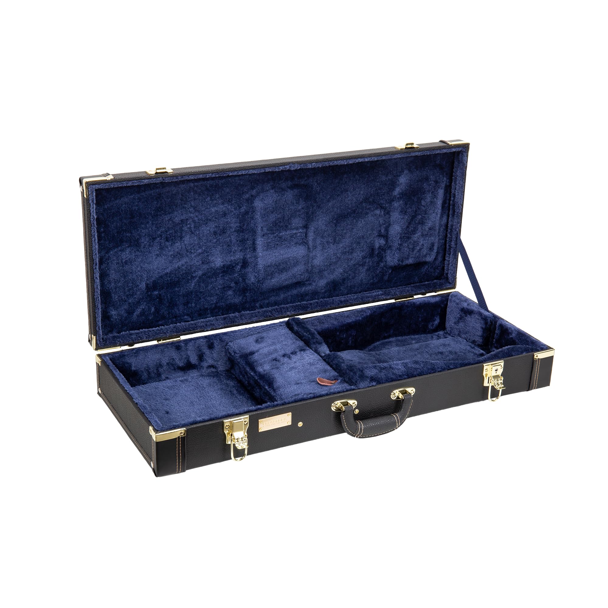 Crossrock Rectangular Wooden Case Fits F-Style Mandolin-Black (Crw620Mfbk-R)