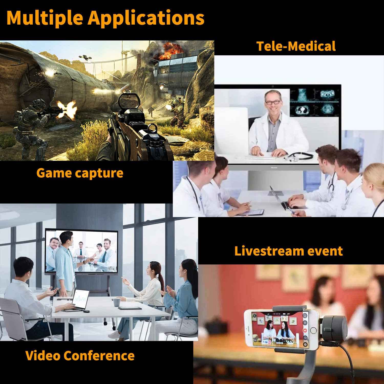 Avmatrix Uc1218 4K Video Capture Card With Hdmi 2.0 To Usb 3.0 C For Live Streaming In 1080P60 For Online Conference Church Live