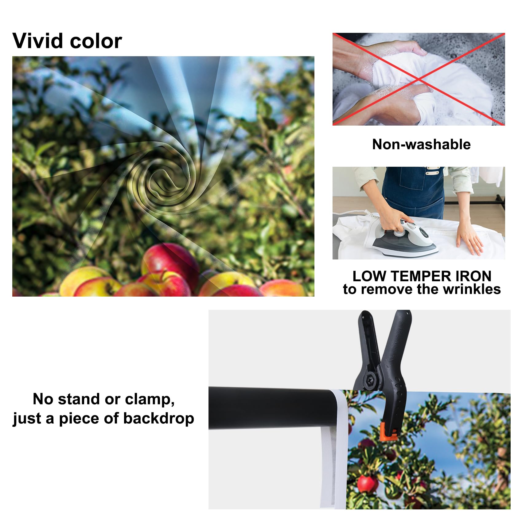 Baocicco 7X5Ft Autumn Orchard Farmland Backdrop Apples Wooden Container Apple Tree Photography Background Autumn Harvest Thanksg