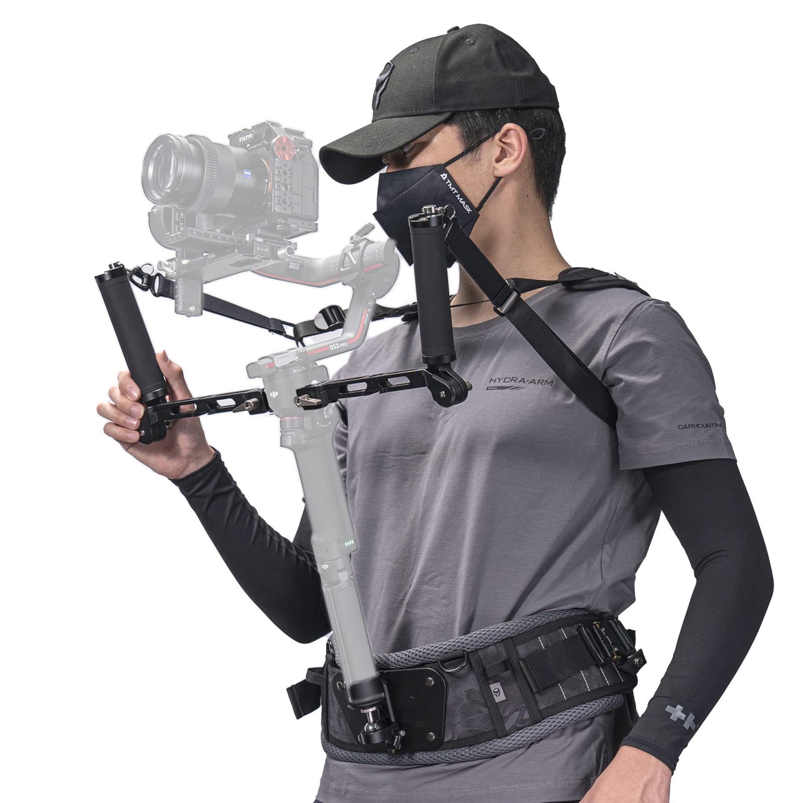 Tilta Lightweight Dual Handle Gimbal Support System | Compatible With Dji Ronin Rs3 Pro/ Rs4/ Rs4 Pro | Ergonomic Support For Long Shoots | Gss T04 Dhb2 (Support Vest With Handles)