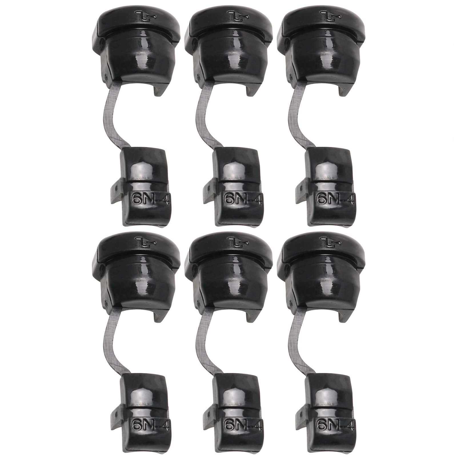 Hj Garden 10Pcs Wire Cover Round Cable Wire Strain Relief Bush Grommet Round Strain Relief Bushing Electric Cable Protection Cor