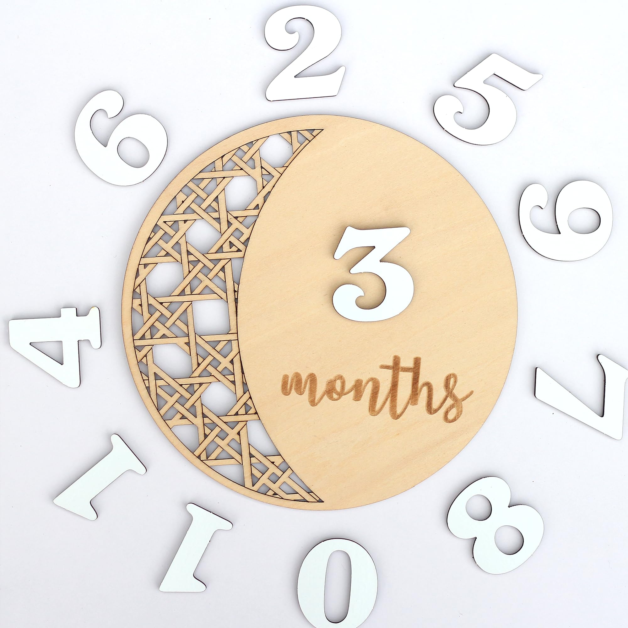 Baby Monthly Milestone, Wooden Baby Milestone Signs, Monthly Milestone Wood Discs, Baby Milestone Discs, Baby Photo Props Cards