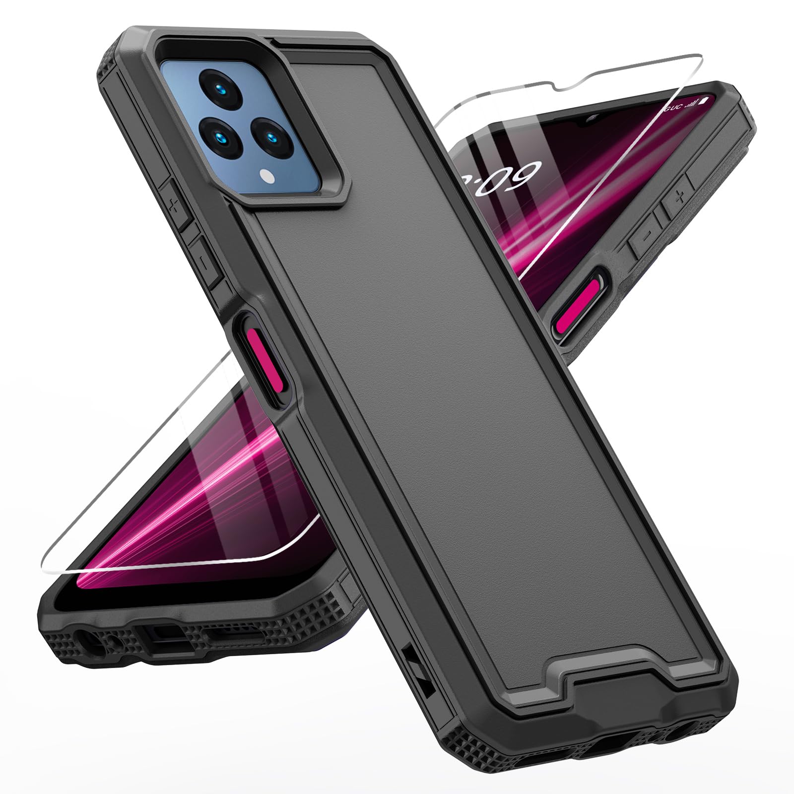 Lekevo For Revvl 6 5G / Revvl 6X 5G Phone Case, With Screen Protector, Heavy Duty Dual Layer Phone Case, Military Grade Drop Pro