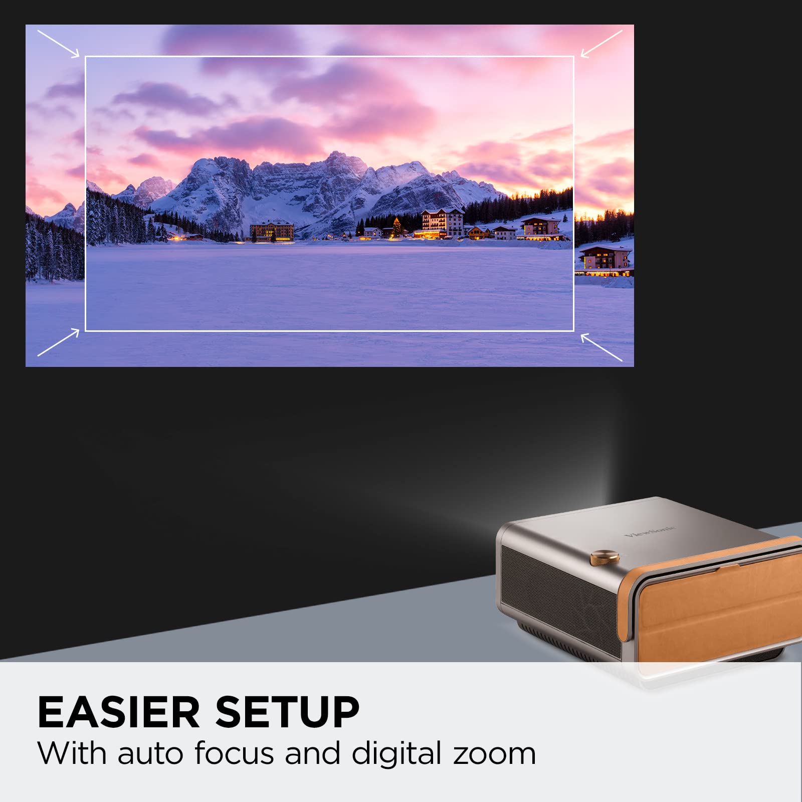 Viewsonic X11-4K True 4K Uhd Short Throw Led Projector With H/V Keystone, Corner Adjustments, Wifi, Usb C Connectivity, Cinemati