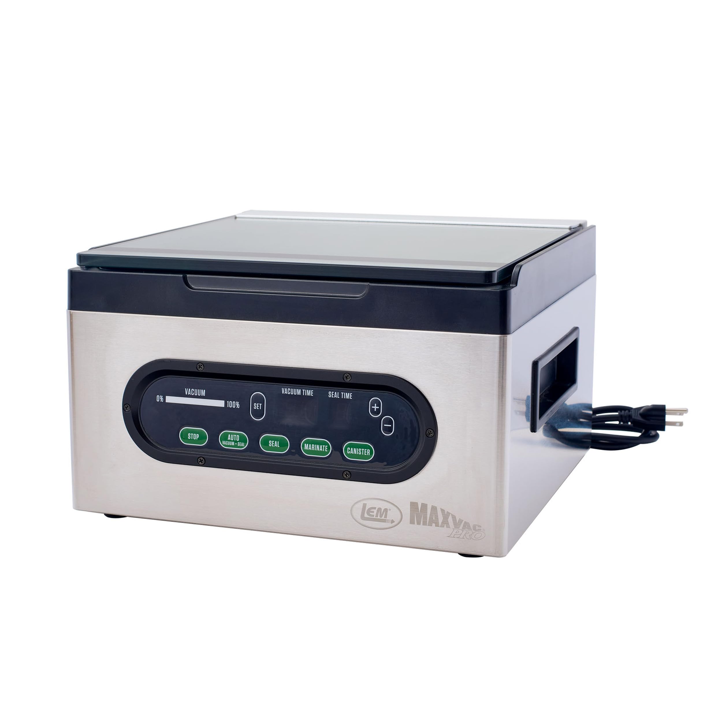 LEM Products MaxVac Pro Chamber Vacuum Sealer with 80 Bags, Digital Control Panel, Maintenance-Free Pump, External Hose, Great f