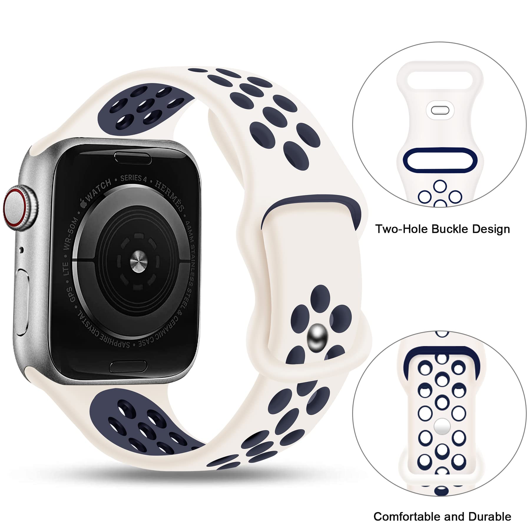 Svisvipa Sport Bands Compatible For Apple Watch Bands 42Mm 44Mm 45Mm 49Mm, Silicone Sport Women Men Replacement Strap Compatible