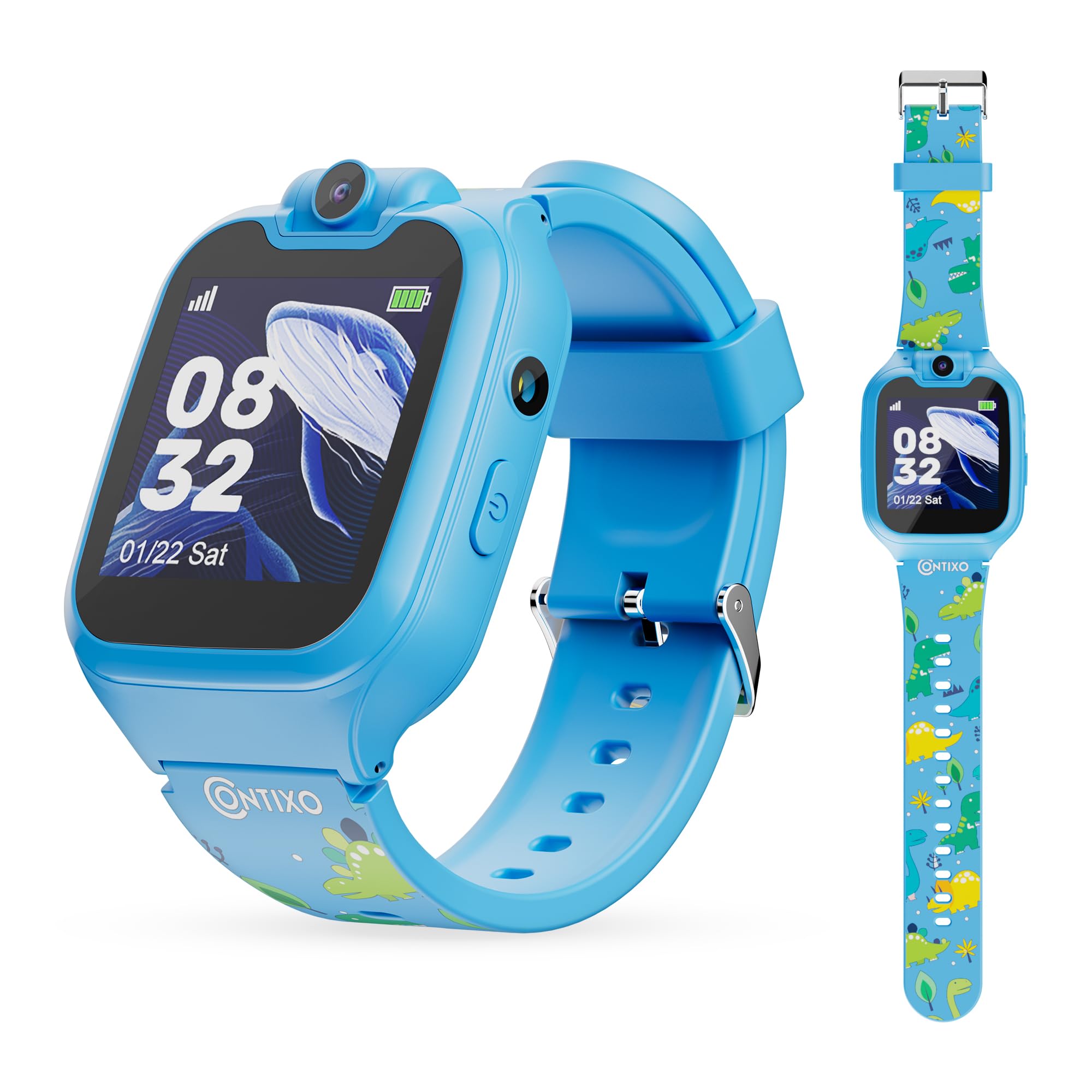 Contixo Kids Smart Watch-Hd Touch Screen Educational Smartwatch With Camera, Video & Audio Recording, Mp3 Music Player For Kids 