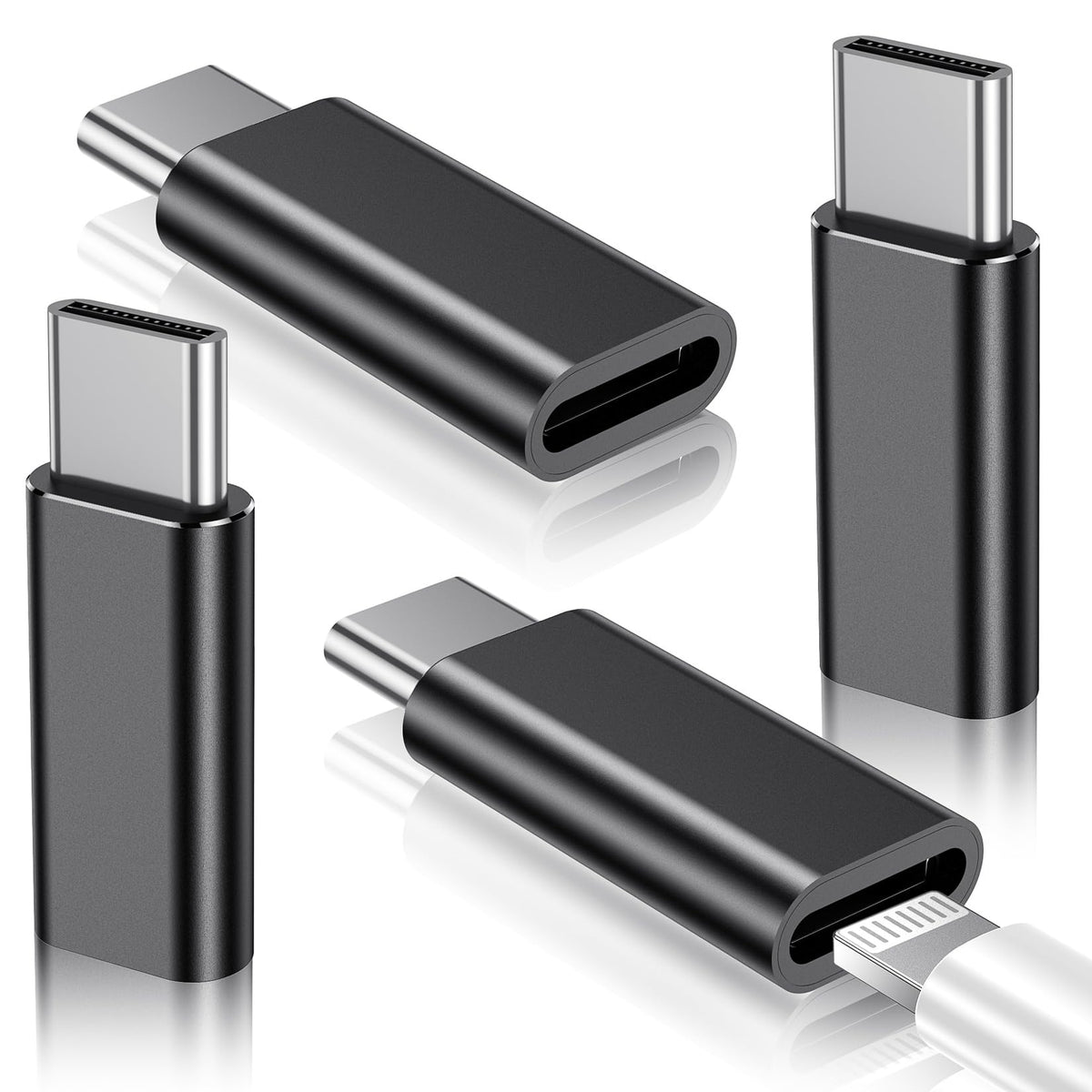 Temdan 4 Pack Lightning To Usb C Adapter For Iphone 15/16 Pro/16 Pro Max/Plus,Samsung S24,Gender Changers,Usb C Charger Connecto