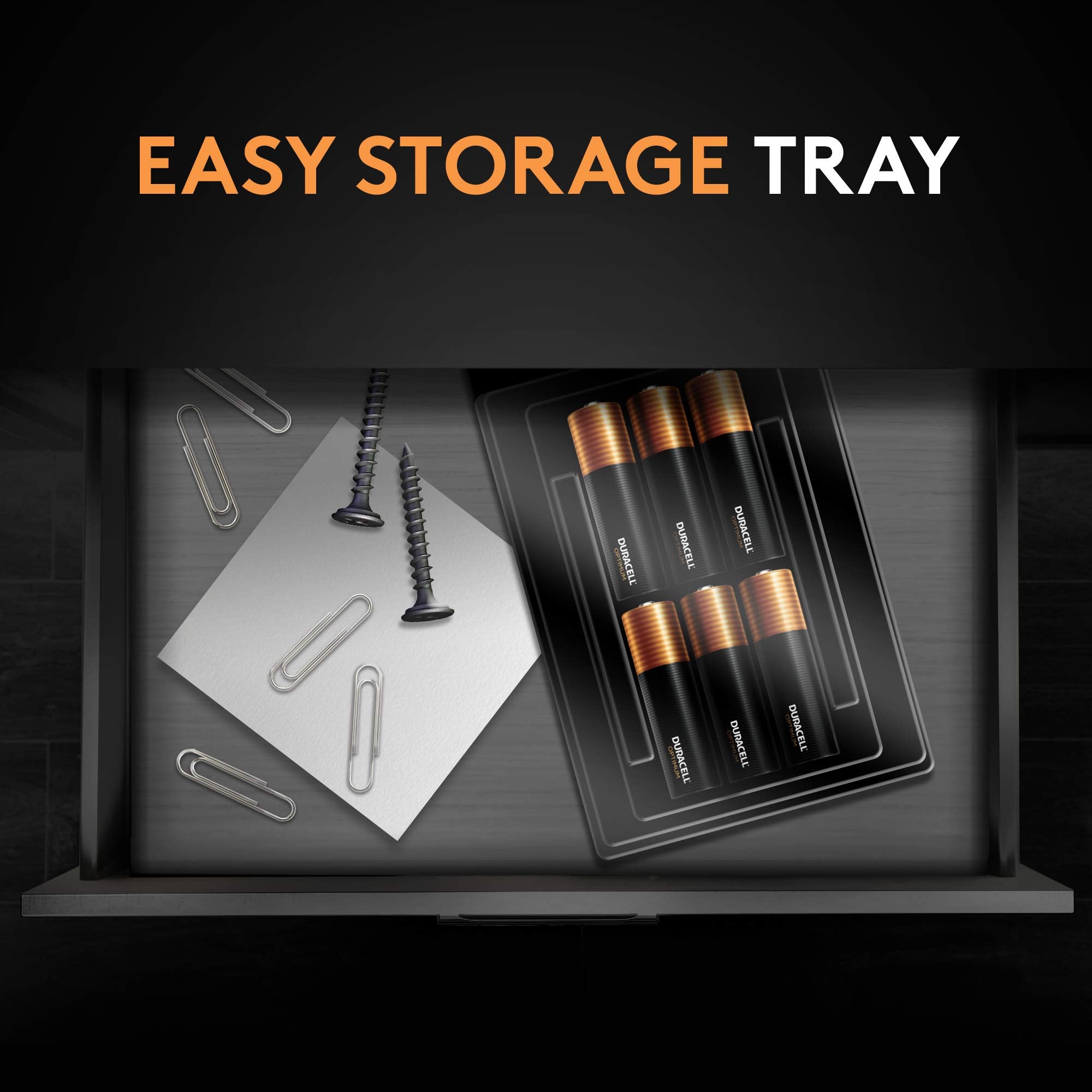 Duracell Optimum Aaa Batteries, 22 Count Pack Triple A Battery With Long Lasting Power, Resealable Package For Storage, All Purp