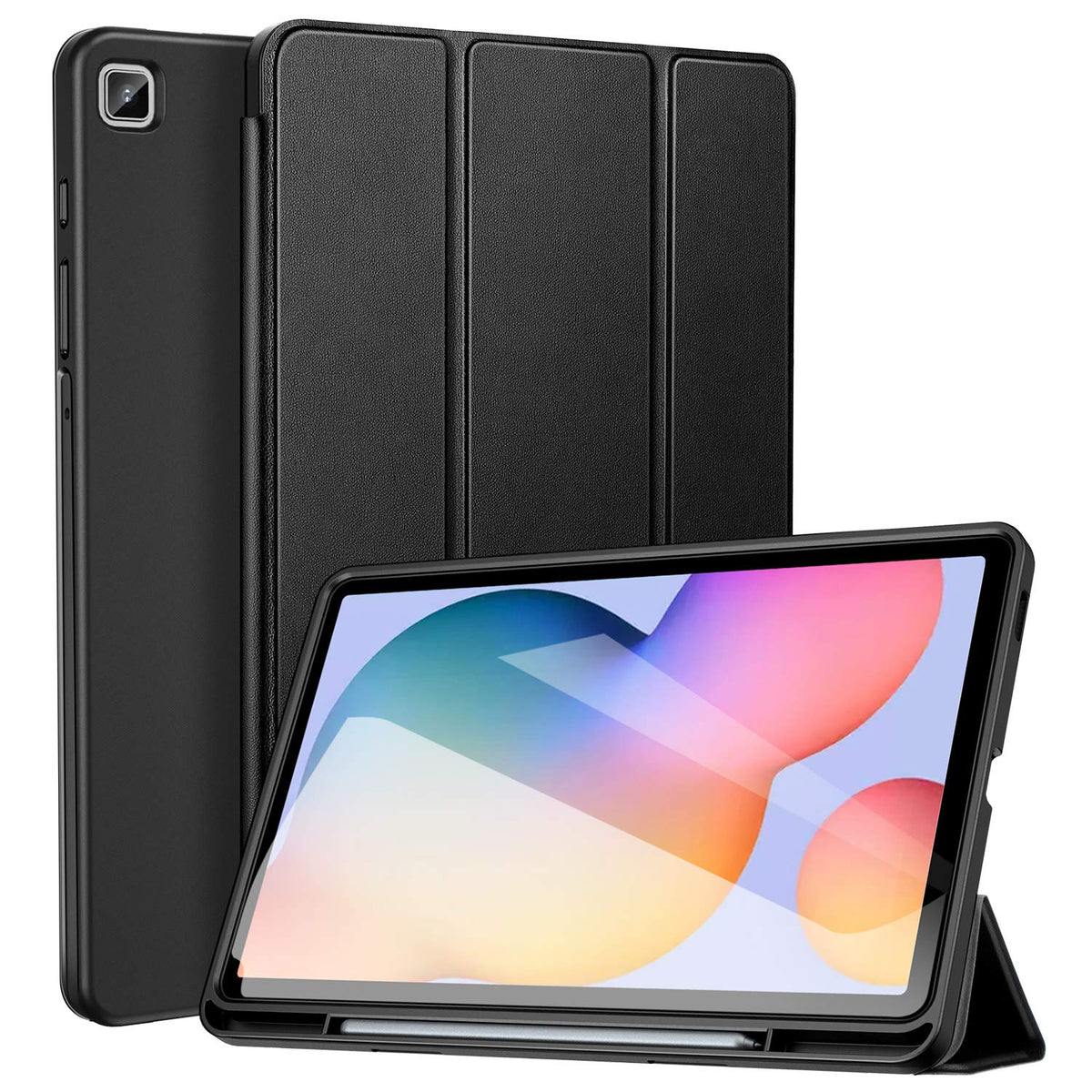 Ztotopcases For Galaxy Tab S6 Lite 10.4 Inch Case 2024/2022/2020 With Pen Holder, Auto Wake/Sleep, Trifold Stand Folio Cover For