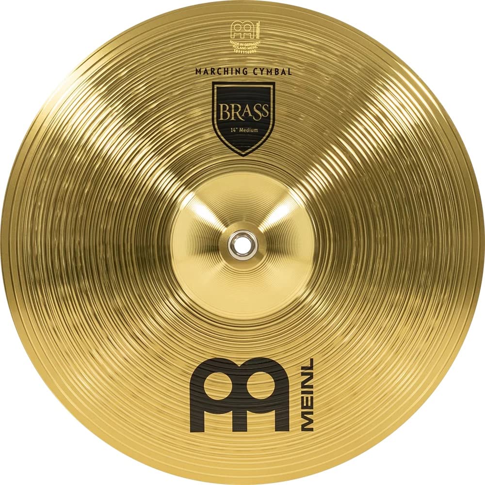 Meinl 14    Marching Cymbal Pair With Straps   Brass Alloy Traditional Finish   Made In Germany, 2 Year Warranty (Ma Br 14M)