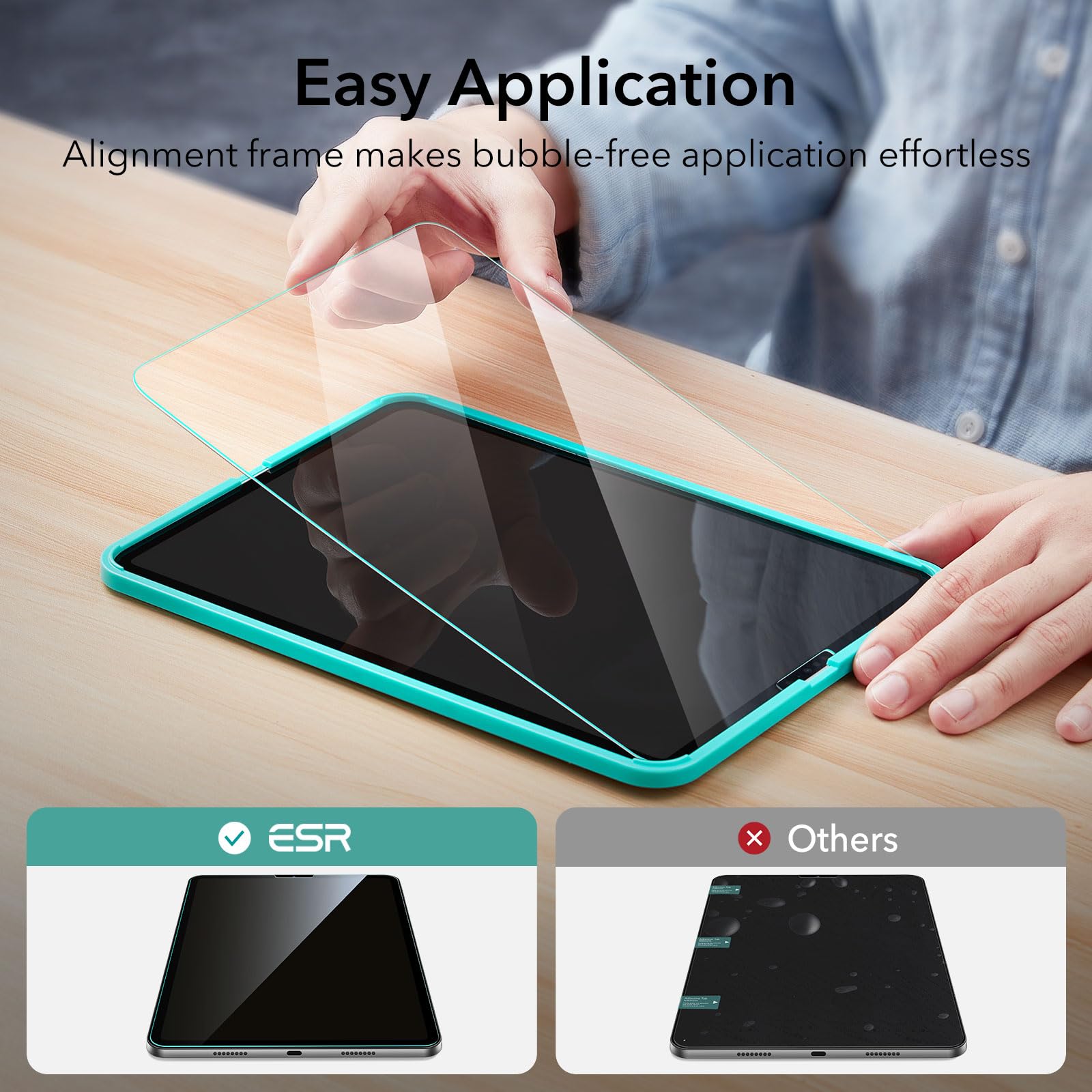 Esr 2 Pack Screen Protector For Ipad Pro 12.9 (2022/2021/2020/2018, 6Th/5Th/4Th/3Rd Generation), Tempered Glass Film With Alignm