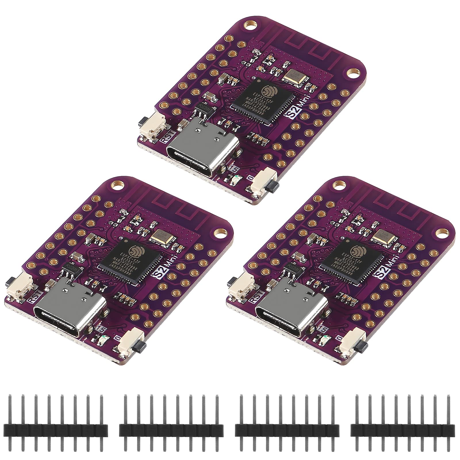Dweii 3Pcs S2 Mini V1.0.0 Wifi Iot Board Based Esp32 S2Fn4R2 Esp32 S2 4Mb Flash 2Mb Psram Compatible With Arduino Micropython