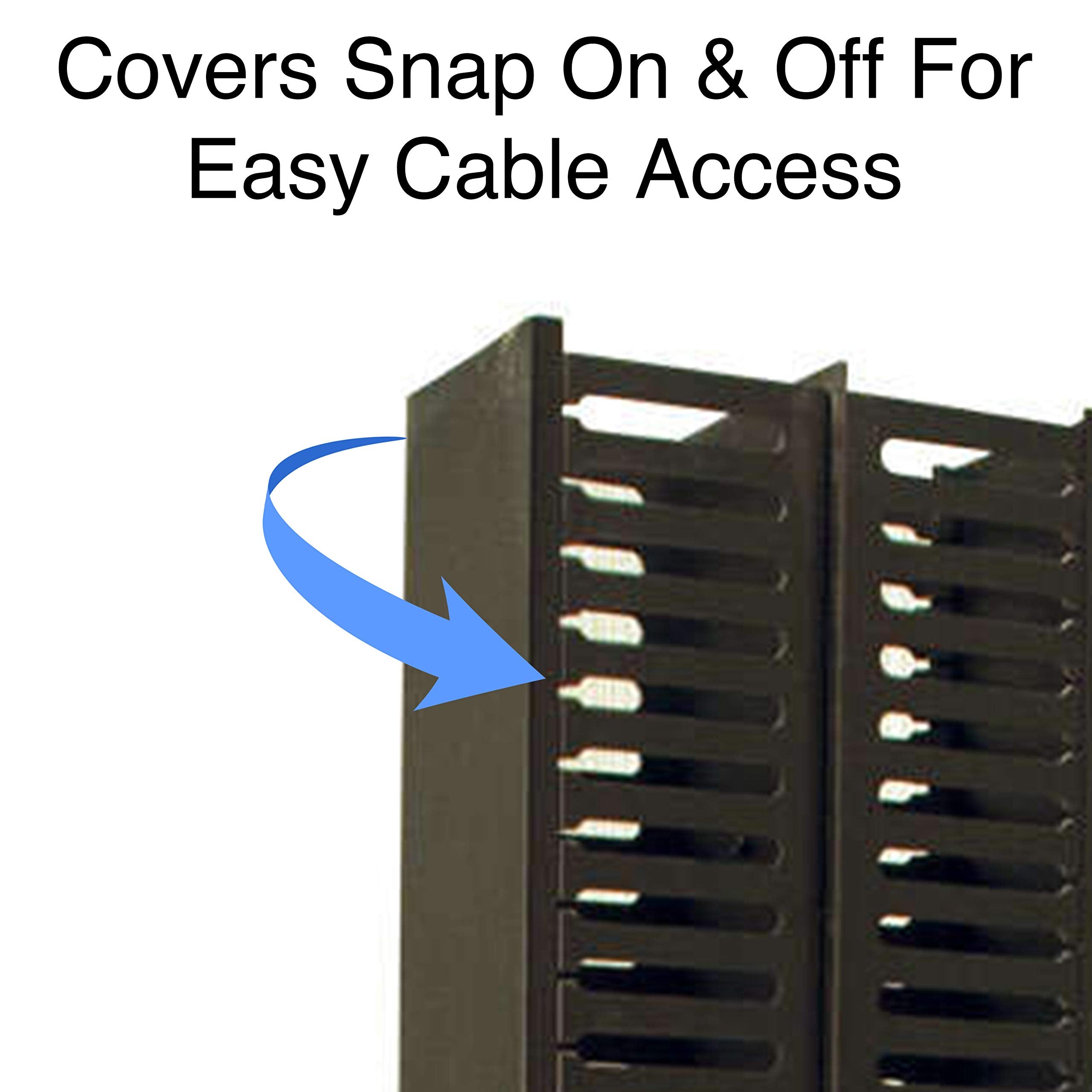 C2G/Cables To Go Rack Mount Cable Management   Doubled Sided Vertical Cable Organizer For Server Racks   Universal 35'' Design A