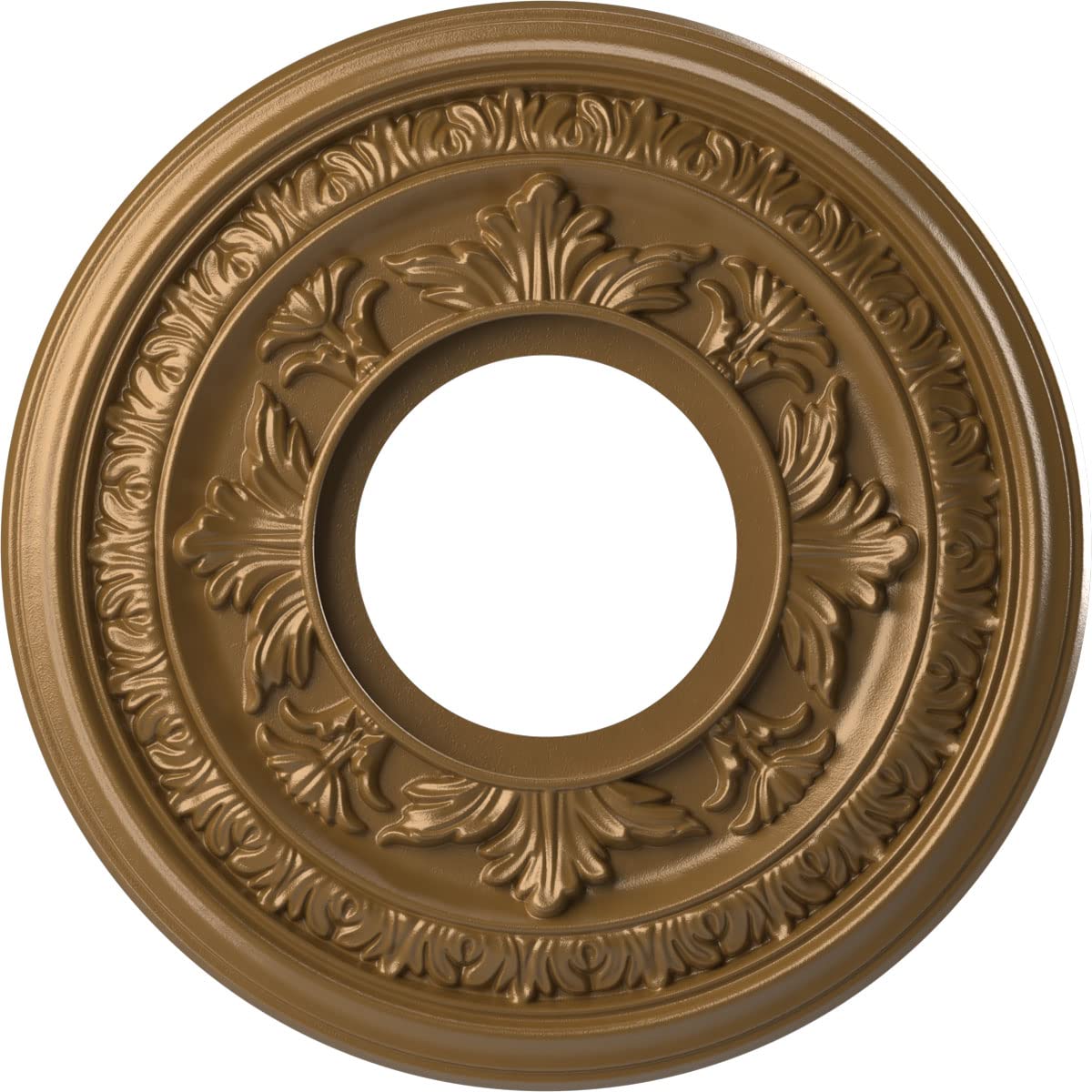 Ekena Millwork Cmp10Bacgh Baltimore Thermoformed Pvc Ceiling Medallion (Fits Canopies Up To 4 1/4''), 10''Od X 3 1/2''Id X 3/4''