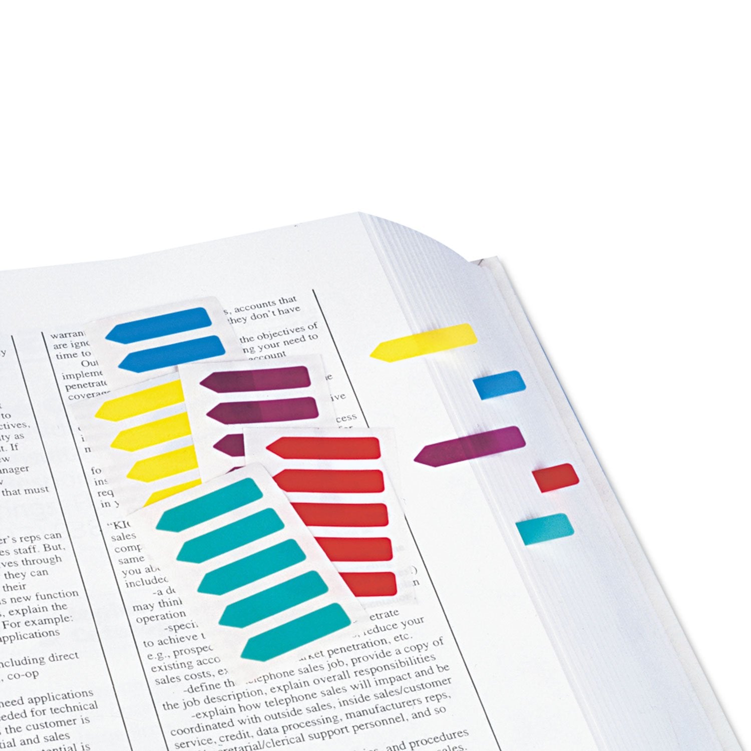Redi Tag 72001 Mini Arrow Page Flags Blue/Mint/Purple/Red/Yellow 154 Flags/Pack