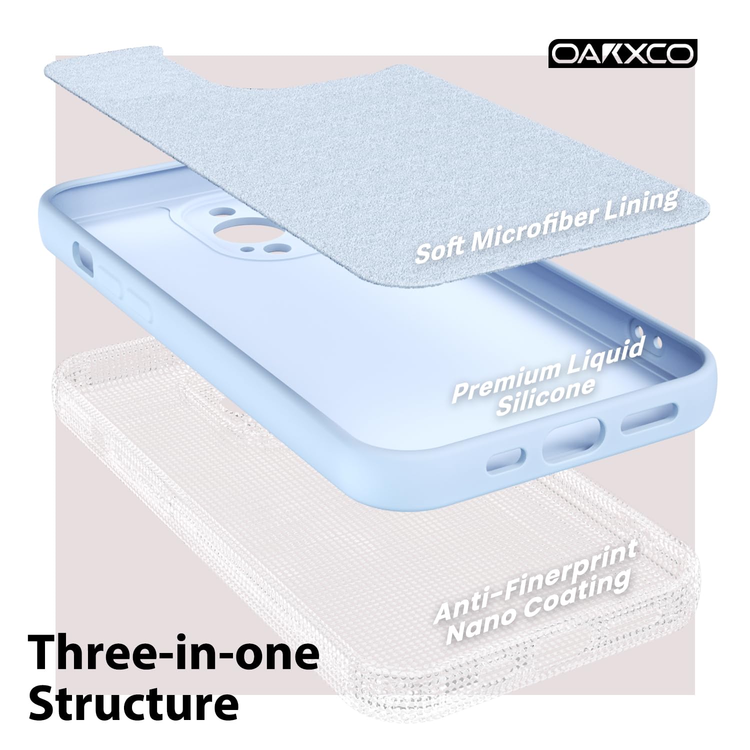 Oakxco For Iphone 13 Pro Phone Case Liquid Silicone Grip, Cute Thin Slim Soft Rubber Tpu Plain Smooth Gel Cover For Women Girl A