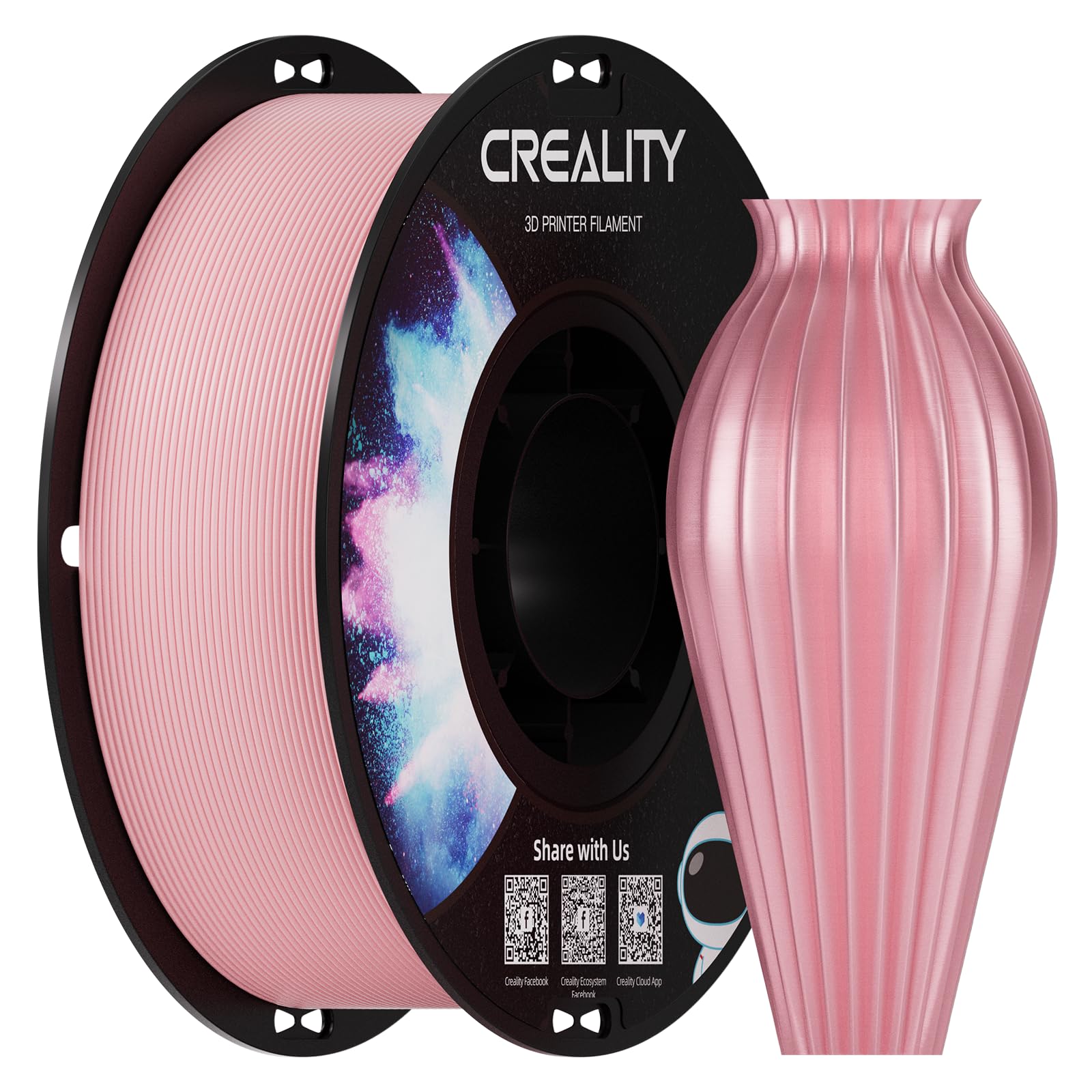 Creality PETG 3D Printing Filament 1.75mm, Excellent Toughness High Precision, Odorless Non-Toxic Moistureproof, 1 kg(2.2 lbs) f